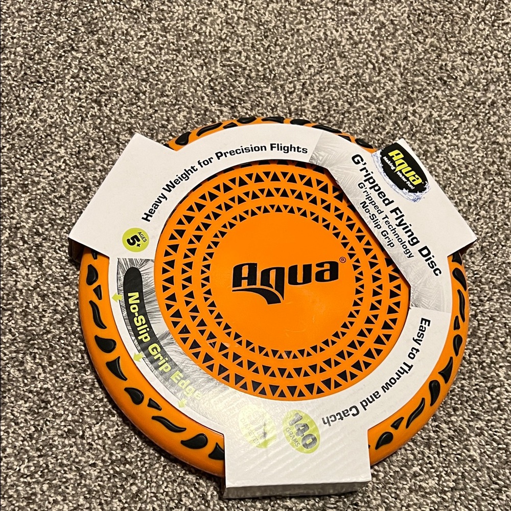 BNWT Aqua Vibrant Orange G’ripper Flying Disc Pool/Water Toy!